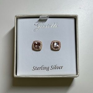 Gioielli Sterling Silver Pink Zirconia and White Zirconia New Golden